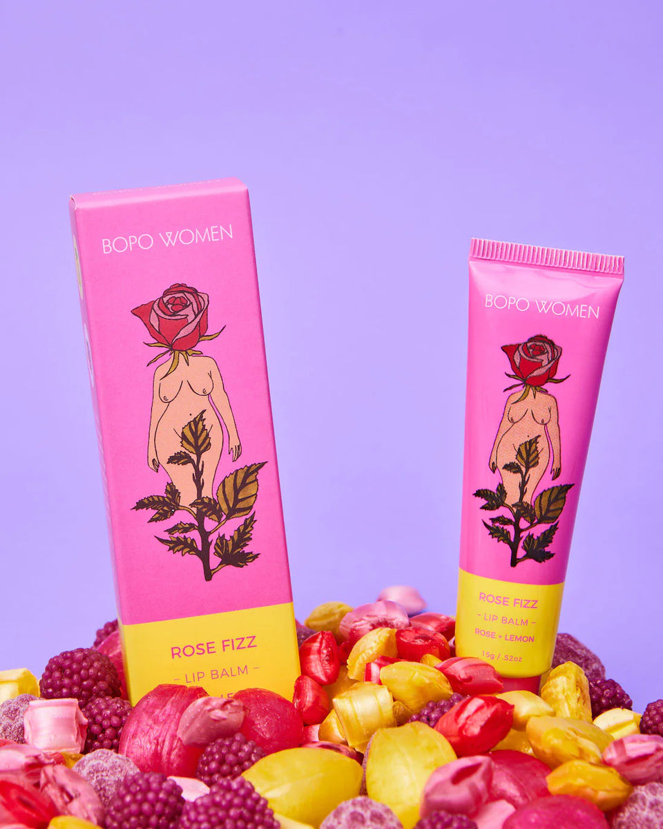 Rose Fizz Lip Balm – Blue Lagoon Float and Spa